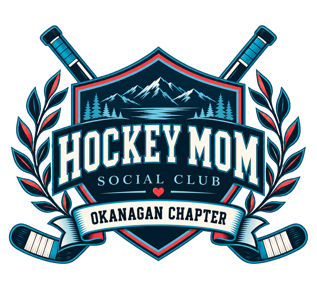 Kelowna Hockey Mom Crewneck crest