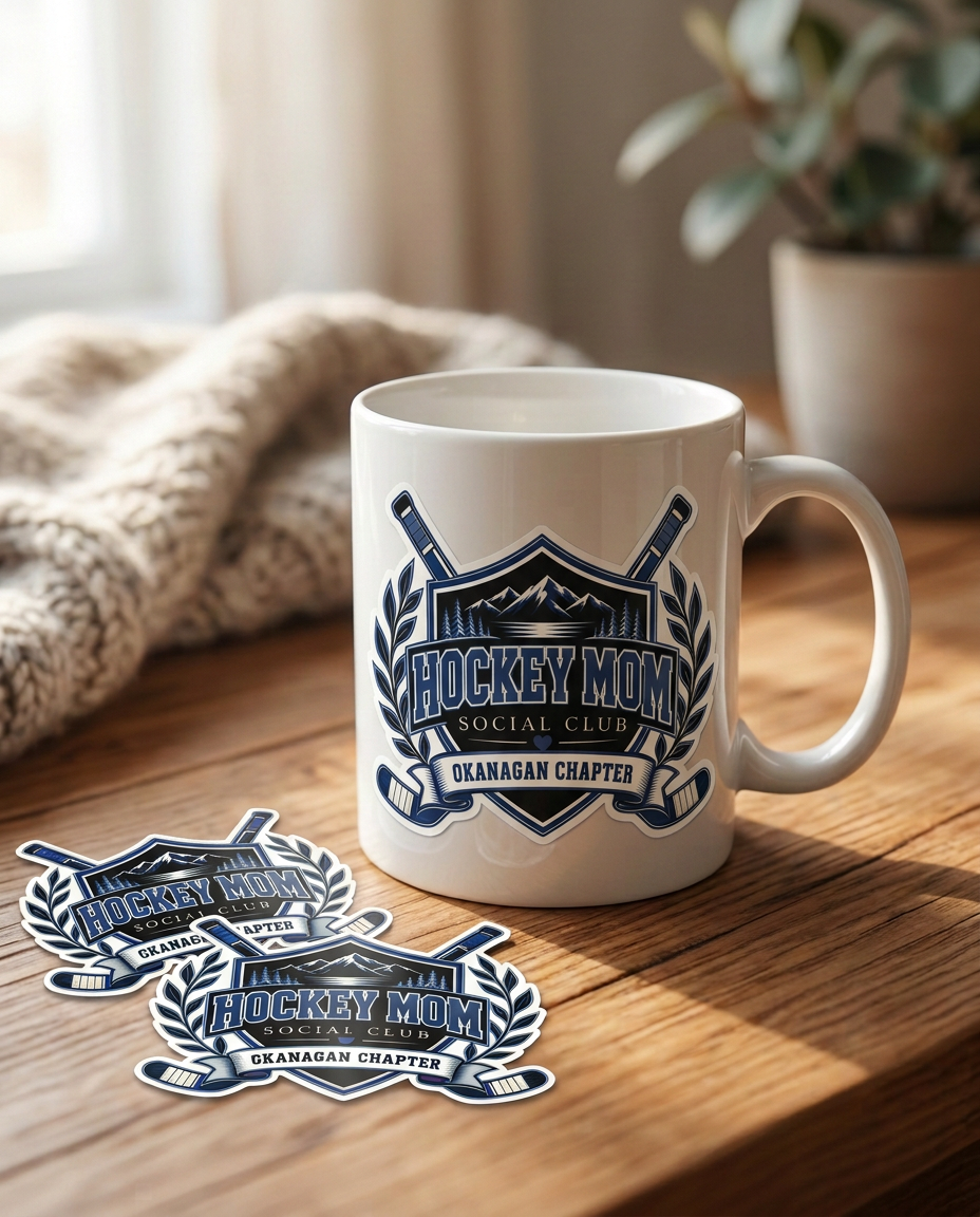 Hockey Mom Permanent Sticker