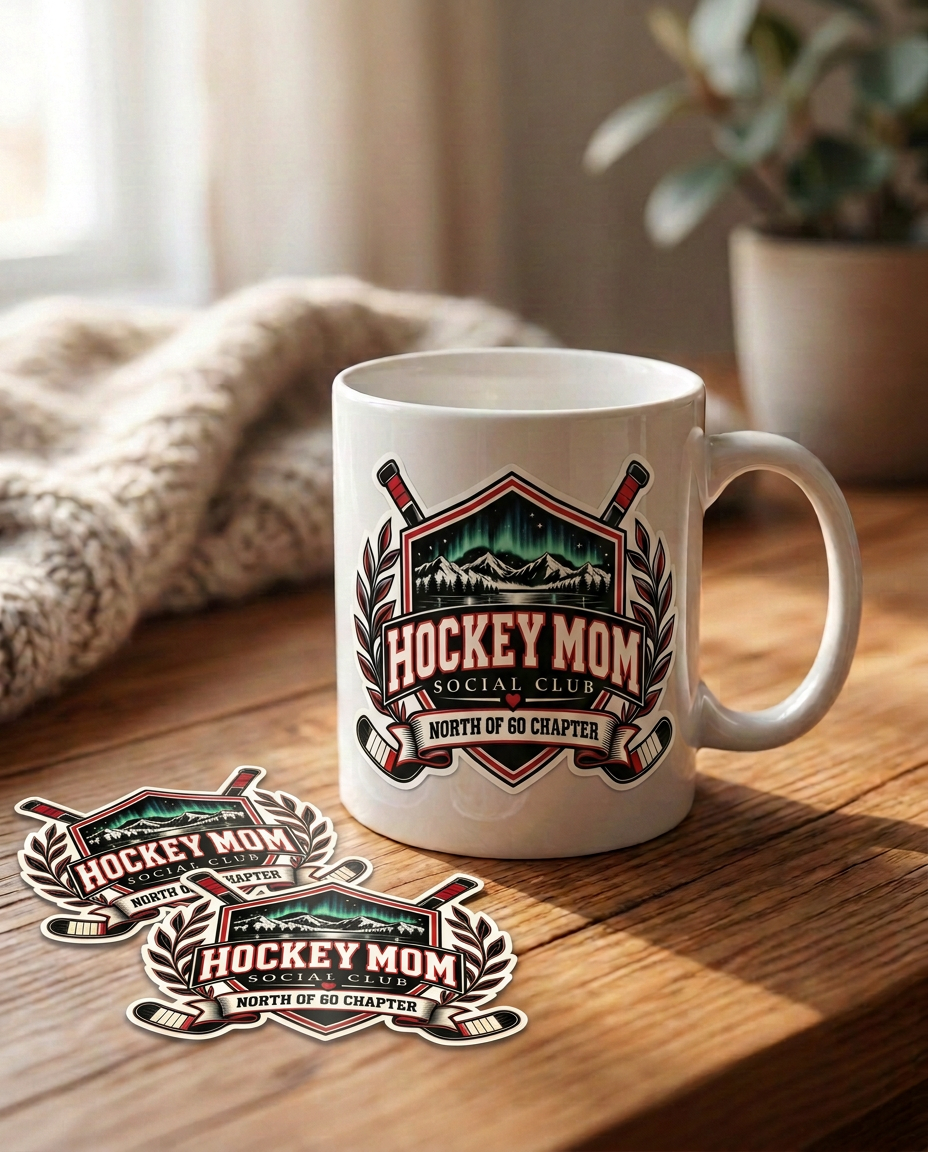 Hockey Mom Permanent Sticker